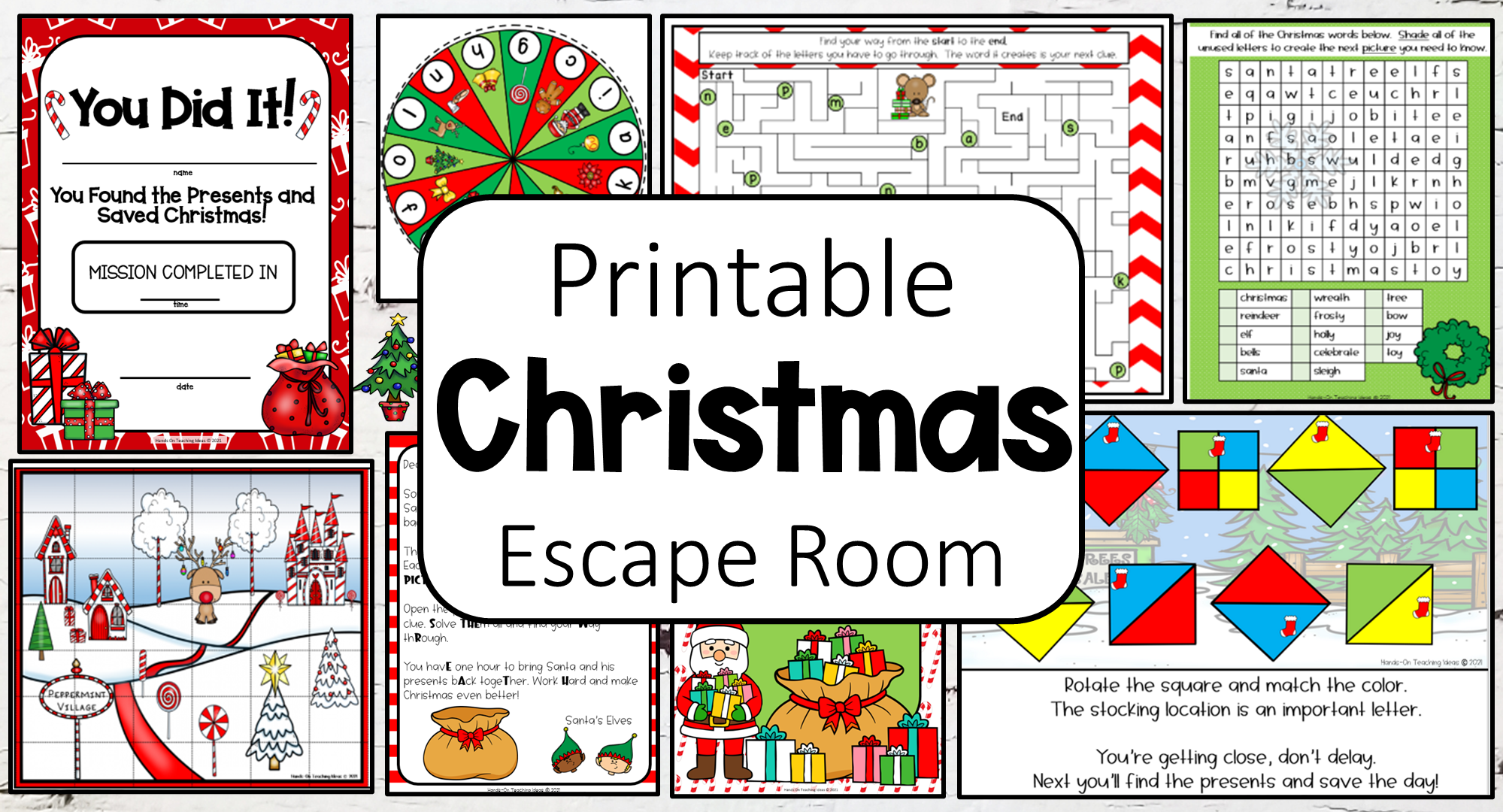 best christmas escape room printable